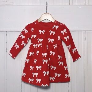 HANNA ANDERSSON EUC/LN French Bow Sweatshirt Dress